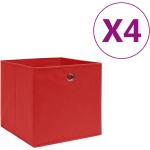Røde VidaXL Opbevaringskasser 4 stk 