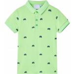 Neongrønne VidaXL Kortærmede polo shirts til børn i Bomuld Størrelse 116 