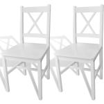 Hvide VidaXL Spisebordsstole ergonomiske 2 stk 