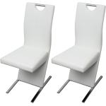 Hvide VidaXL Spisebordsstole i Kunstlæder 2 stk 