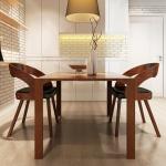 Brune Nutidige VidaXL Spisebordsstole i Kunstlæder ergonomiske 2 stk 
