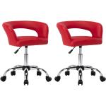 Bordeaux VidaXL Spisebordsstole i Kunstlæder ergonomiske 2 stk 