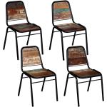 Flerfarvede Retro VidaXL Spisebordsstole 4 stk 