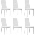 Hvide VidaXL Spisebordsstole i Kunstlæder ergonomiske 6 stk 