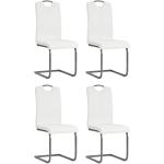 Hvide Moderne VidaXL Spisebordsstole i Kunstlæder 4 stk 