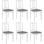 Hvide Moderne VidaXL Spisebordsstole 6 stk 