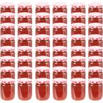 Røde VidaXL Opbevaringskrukker i Glas 48 stk 