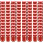 Røde VidaXL Opbevaringskrukker i Glas 96 stk 