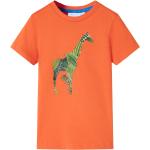 Orange VidaXL Kortærmede T-shirts til børn i Bomuld Størrelse 128 