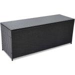 vidaXL udendørs opbevaringskasse 150x50x60 cm polyrattan sort