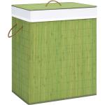 vidaXL vasketøjskurv 100 l bambus grøn