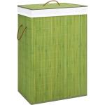 vidaXL vasketøjskurv 72 l bambus grøn