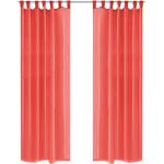 vidaXL voile-gardiner 2 stk. 140x175 cm rød