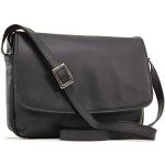 Visconti Leather Organiser Flapover Handbag / Cross-Body Bag 03190 Claudia - Black