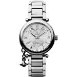 Vivienne Westwood Orb Women's Quartz Watch with Silver Dial Analogue Display and Silver Stainless Steel Bracelet VV006SL