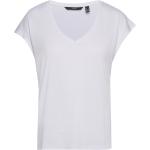 Hvide Vero Moda T-shirts med v-hals med V-udskæring Størrelse XL 