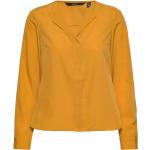 Guldfarvede Vero Moda Bluser Med lange ærmer Størrelse XL til Damer på udsalg 