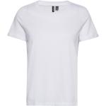 Hvide Vero Moda Kortærmede t-shirts med korte ærmer Størrelse XL 