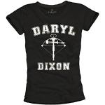 Walking Dead T-Shirt für Damen Aufdruck Daryl Dixon schwarz Größe S