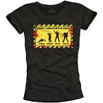 Walking Dead Women's Zombie T-Shirt Black Size L