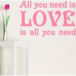 Wallsticker All you need is Love