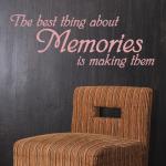 Wallsticker The best thing about Memories