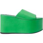 Grønne SIMON MILLER Sommer Sandaler med kilehæl i Læder Kilehæle Størrelse 37 til Damer på udsalg 