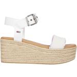 Hvide Tommy Hilfiger Essentials Sommer Sandaler med kilehæl Kilehæle Størrelse 41 til Damer på udsalg 