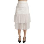 Hvide Midi Dolce & Gabbana Blondenederdele i Silke Størrelse XL til Damer på udsalg 