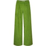 Grønne Gestuz Fløjlsbukser i Fløjl Størrelse XL til Damer på udsalg 