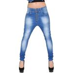 Blå Boyfriend jeans i Bomuld Størrelse XL til Damer 