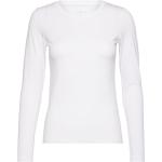 Hvide Langærmede t-shirts Med lange ærmer Størrelse XL til Damer 