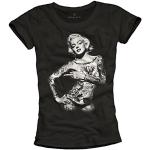 Marilyn Monroe Tattoo T-Shirt für Frauen - schwarz Größe M