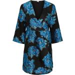 Blå Elegant Y.A.S Aftenkjoler i Polyester Med 3/4 ærmer Størrelse XL med Blomstermønster til Damer på udsalg 