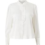 Hvide Y.A.S Langærmede skjorter i Satin Størrelse XXL til Damer på udsalg 