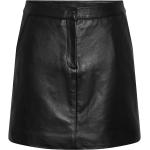 Sorte Korte Y.A.S Korte nederdele i Læder Størrelse XL til Damer 