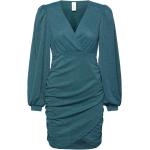 Blå Korte Y.A.S Aftenkjoler med Glitter Størrelse XL til Damer 