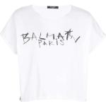 Hvide BALMAIN T-shirts med tryk i Bomuld med rund udskæring Størrelse XL til Damer 