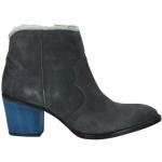 Grå Zadig & Voltaire Læderstøvler i Læder blokhæle Med lynlåse Størrelse 38 til Damer på udsalg 
