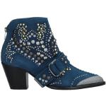 Blå Zadig & Voltaire Læderstøvler i Læder Kegle hæle med rem Størrelse 37 til Damer 