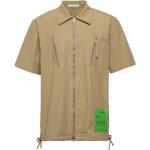 Zip Shirt.cotton Nyl Tops Shirts Short-sleeved Beige Helmut Lang