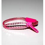 Zipper Band - Lynlåsarmbånd Metallic pink og sølv - 18 cm