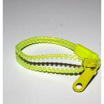 Zipper Band - Lynlåsarmbånd Neon gul - 18 cm