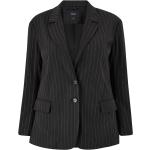 Sorte Zizzi Plus size blazere med Skulderpuder Størrelse 3 XL til Damer på udsalg 