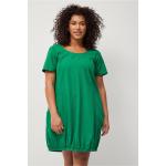 Grønne Zizzi Plus size kortærmede kjoler i Bomuld med rund udskæring med korte ærmer Størrelse 3 XL til Damer 