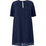 Blå Zizzi Plus size korte kjoler i Chiffon Størrelse XXL til Damer på udsalg 