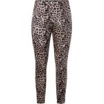 Zizzi Plus size leggings i Fløjl Størrelse XL med Leopard til Damer 
