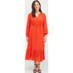 Orange Maxi Zizzi Plus size maxikjoler i Jersey med rund udskæring Størrelse XL til Damer på udsalg 